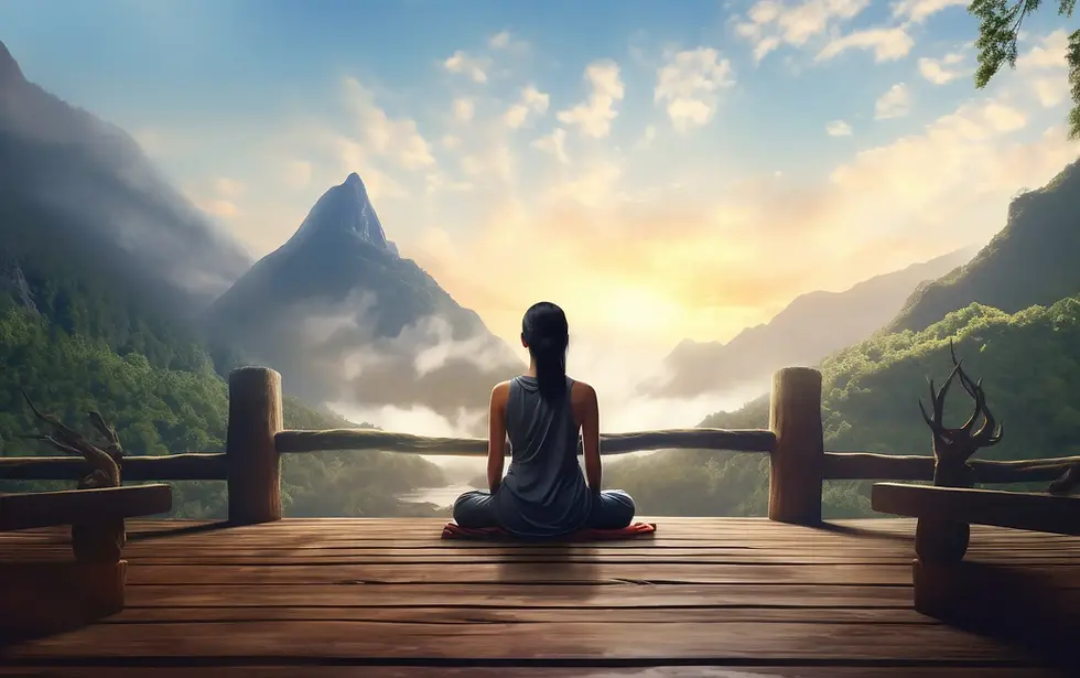 meditating girl