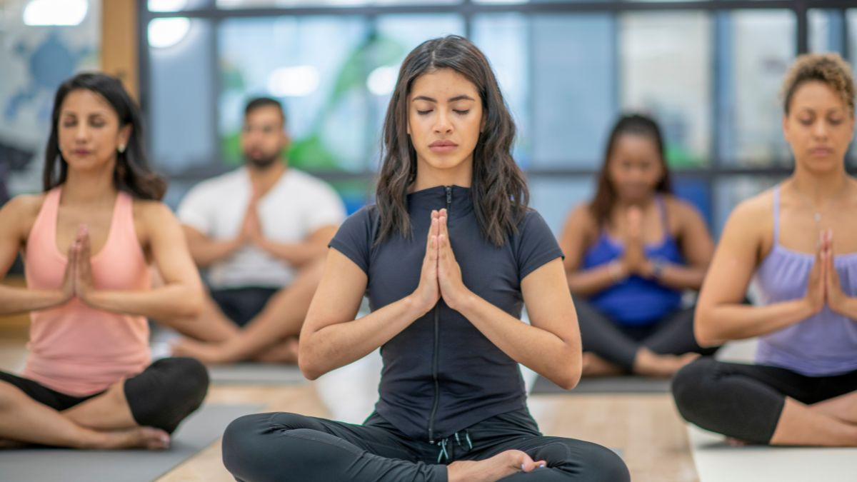 girl doing yoga