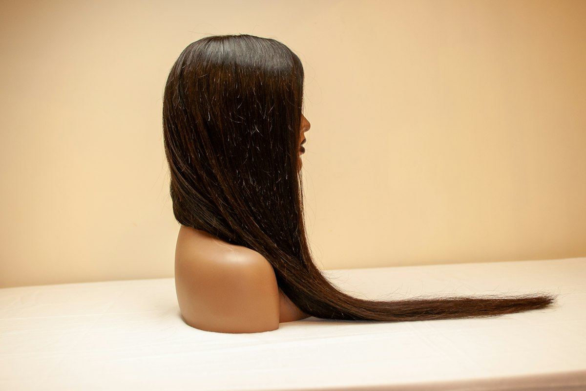 Long, sleek, straight dark hair